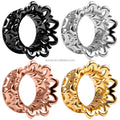 Evorte New 316L Stainless Steel Vintage Ear Plug Weight Tunnel Gauges Tunnel Expander Stretchers Piercing Body Jewelry Gold