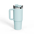 40oz Custom Stainless Steel Tumbler Cups Insulated with Handle & Straw Leakproof for Travel & Camping BPA Free