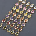 M1096 20pcs/Lot 18K Gold Plated Copper Nickel Free Jewelry Accessories DIY Pendants Making Findings REACH Pass Zircons Metal Bag