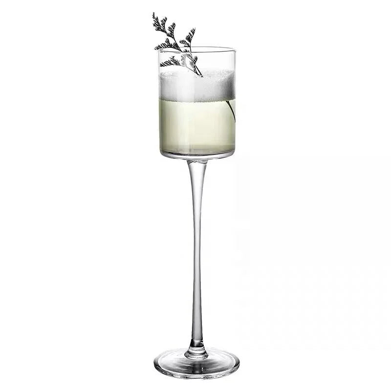 130ml Crystal Clear Champagne Glasses Flute Goblet Lightweight Cylinder Champagne Glasses for Wedding