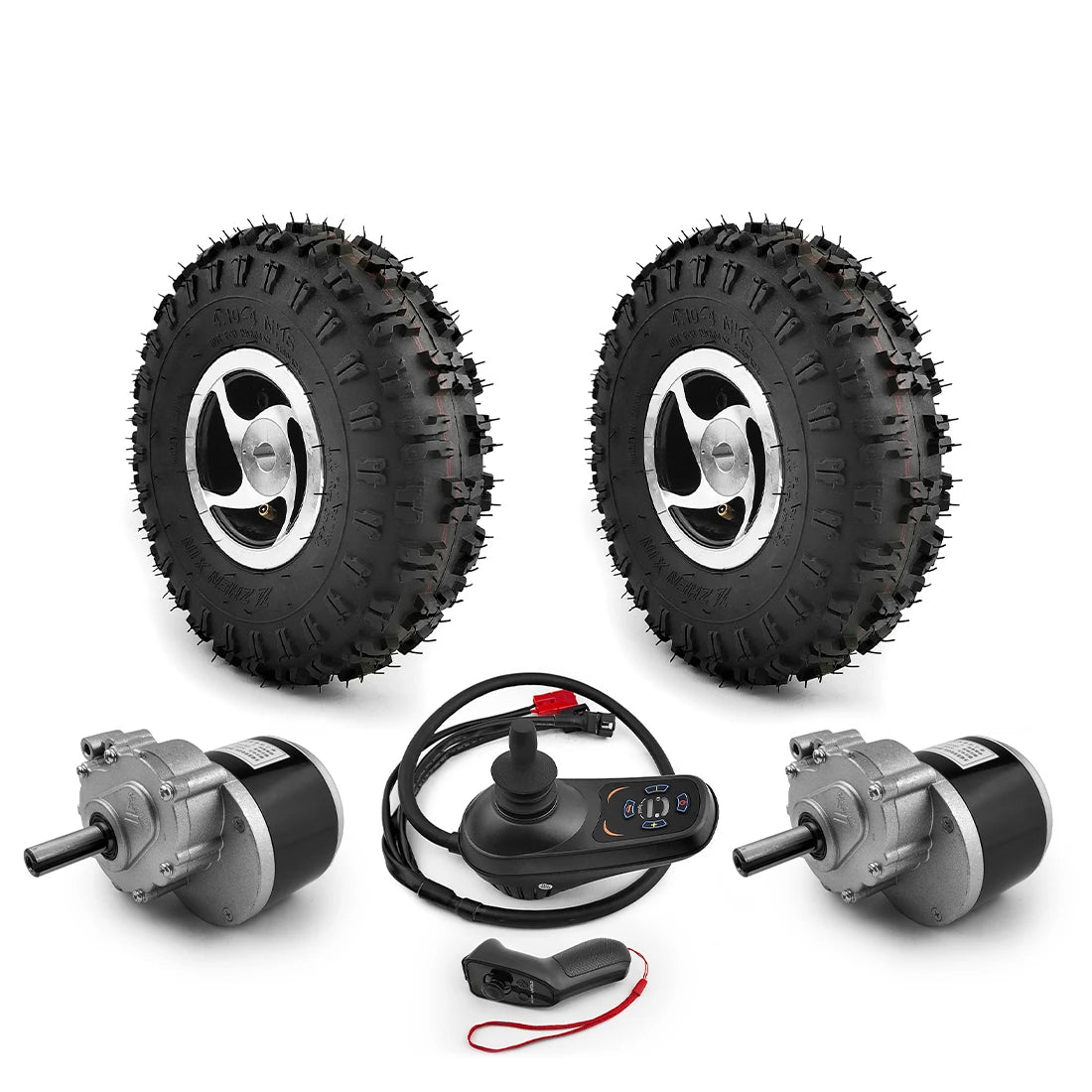 24V 250W Dual 10 Inch Wheel Brushed Gear Motor Kit for Electric Golf Carry Garden Lawn Mower Tool Cart