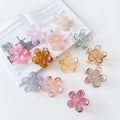 Hair Claw Girls Plain Transparent Plastic Floral Flower Women Bag Hair Clasp Chinese Clamp Hair Ponytail Clips Claw