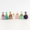 Natural High Quality Amethyst Perfume Essential Oil Bottles Rose Quartz Crystal Perfume Bottle