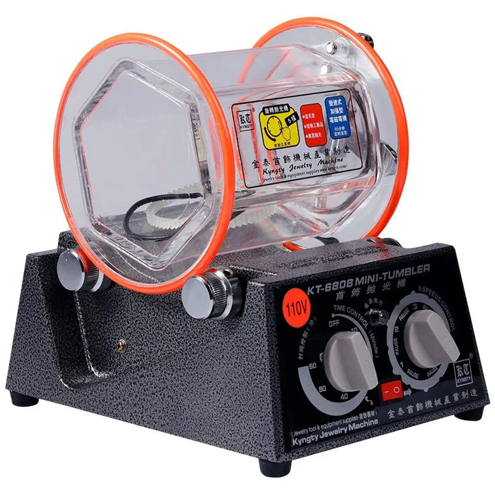Jewelry Tools Equipment Rotary Tumbler Machine 3kg min Polishing Tumbler Small Rotary Polishing Machine for Jewelry