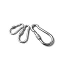 M8 High Strength Stainless Steel 304 316 Carabiner with Nut Oval Shape Quick Link Marine Hardware Rigging