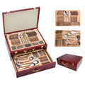 Tradition Wooden Box 72 PCS Cutlery Set Stainless Steel Silver Flatware Sets
