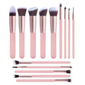 Premium Synthetic Foundation Blush Makeup Brush Set Private Labei Makeup Brush Eye Shadow 14pcs Opp Bag Synthetic Hair 10sets