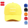 Wholesale Embroidery Logo Children's Baseball Cap Custom Logo Students School Solid Color Travel Cap Peaked Cap