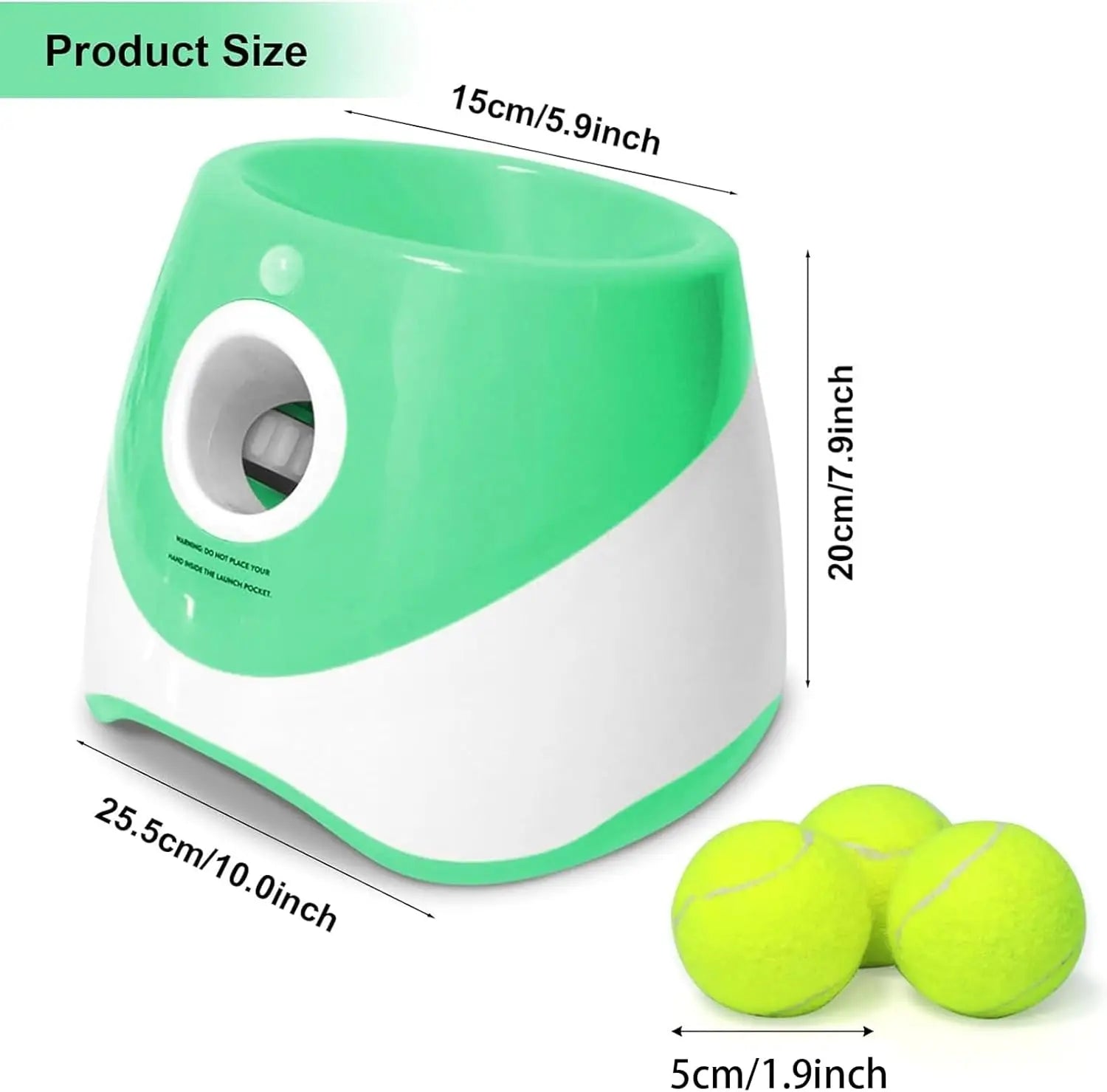 10-30Ft 3 Launching Distance Automatic Dog Ball Thrower Launcher Dog Fetch Machine Dog Tennis Ball Throwing Machine with 3 Balls