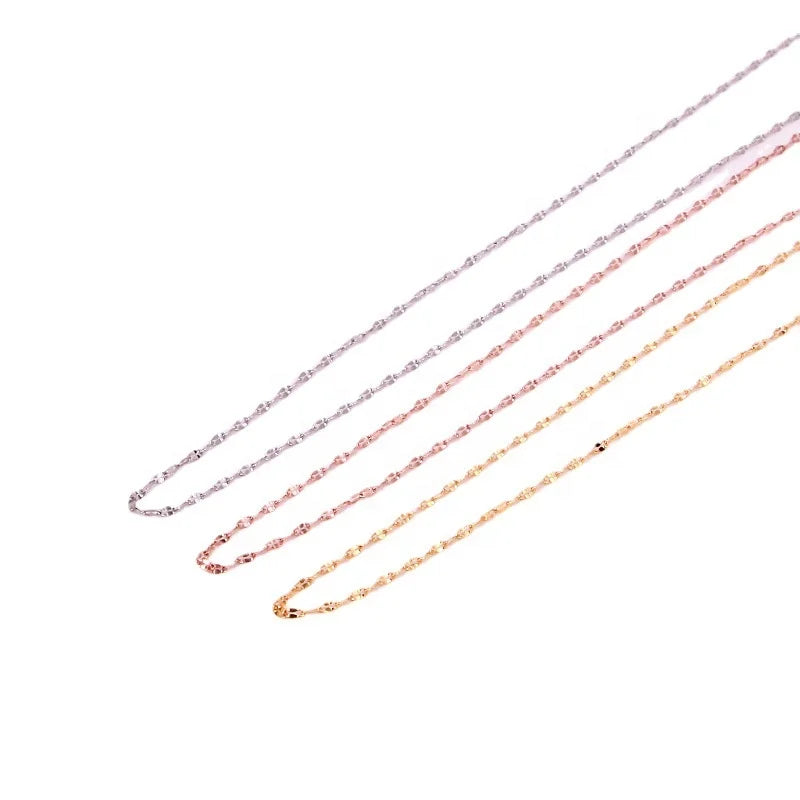 Single Stainless Steel Lip Chain Necklace for Girls Imported 316 Titanium Steel Classic Style for Anniversary Occasions