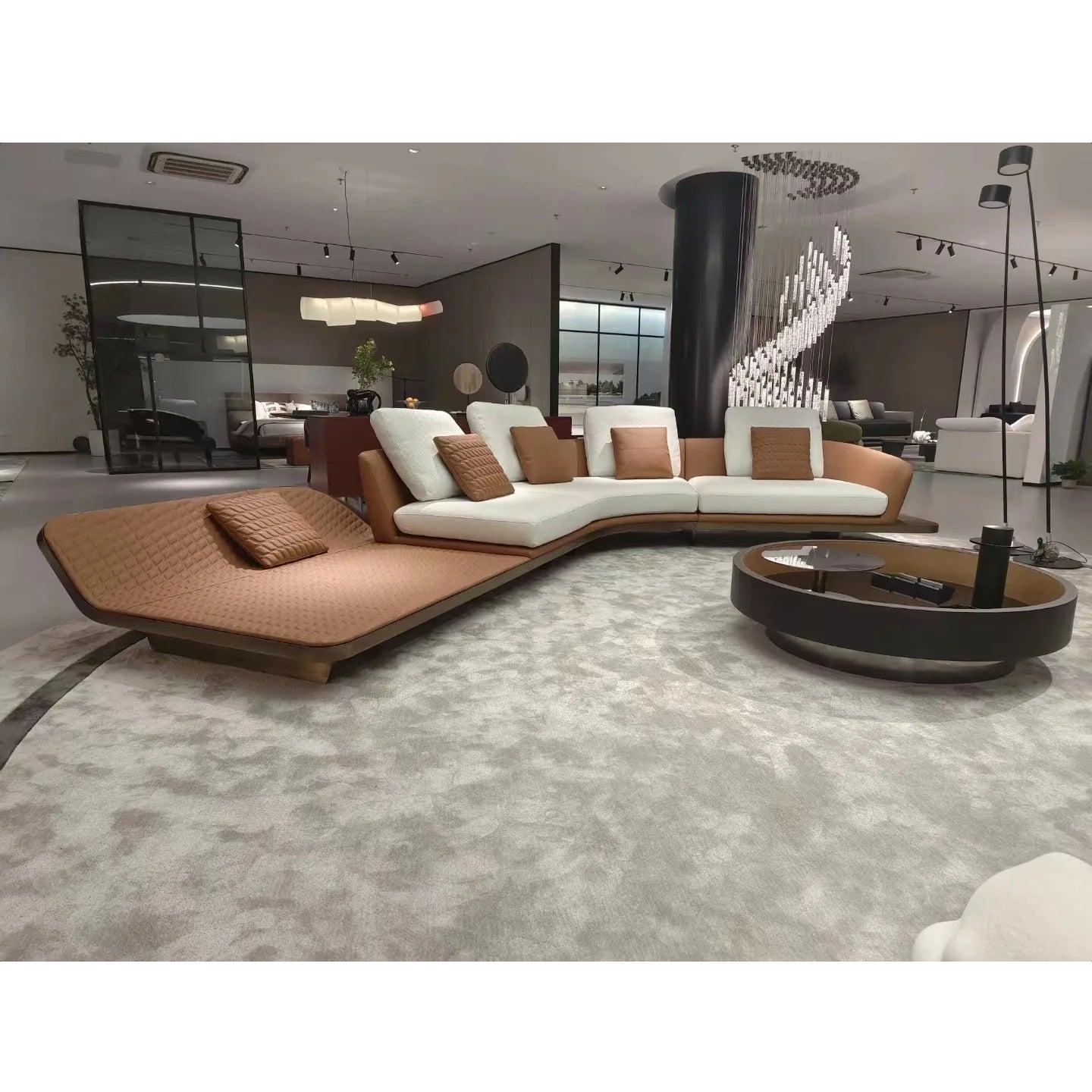 Italian Minimalist Luxury Furniture Sofa Set L Shape Leather Sofa Set Living Room Furniture Fabric Modern Couch Living Room Sofa
