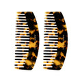 Logo Antistatic Cellulose Acetate Wide Tooth Plastic Eco-Friendly Home Use Geometric Semi Circular Simple Hair Comb