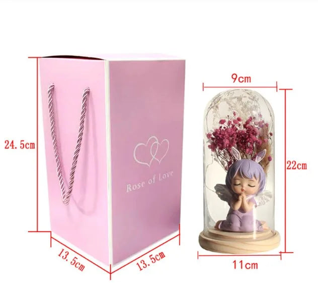 AYOYO OEM  Rose Luminous Glass Cover Ornaments Gift Box for Mothers Day 2026