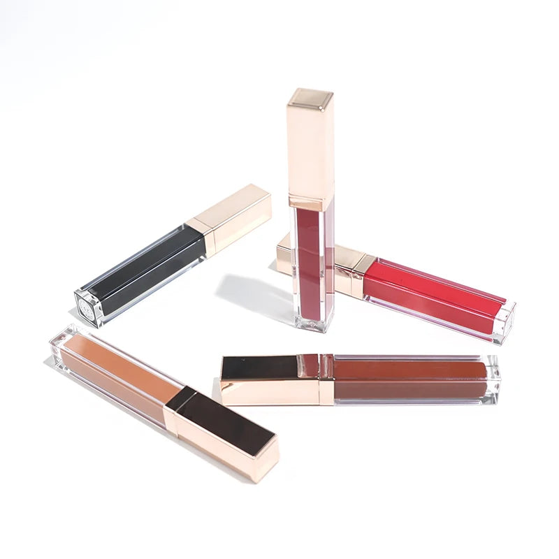 OEM Wholesale Customize Logo Waterproof Vegan Nude 31 Colors Private Label Cosmetic  Matte Liquid Lipstick With Square Tube