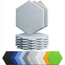Woxin Modern High Density Self-Adhesive Hexagon Soundproof Foam 9mm Thick Polyester Fiber Board 100% Recycled Noise Reduction