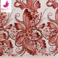 European Style Red Sequins butterfly Embroidered Wedding High Density Lace Dress  HY1691