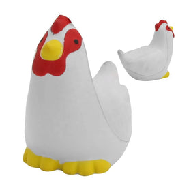 Promotional PU Foam Anti Stress CHICKEN Shaped Custom Logo Promotional Gifts SA003 Stress Relieve Ball Stress CHICKEN in Stock