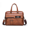Hot Selling Business Man Handbag Fashion PU Leather Laptop Shoulder Bag Casual Waterproof Luxury Quality Briefcase for Lawyers