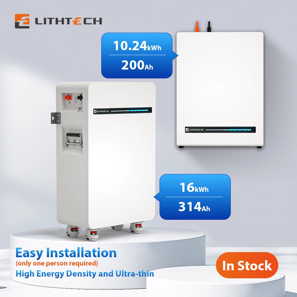 8000 Cycles 5kw 10kw Lifepo4 Batteries 51.2V 48V 300Ah 100Ah 200Ah BMS Inverter Lithium Ion Energy Storage Solar Battery Packs