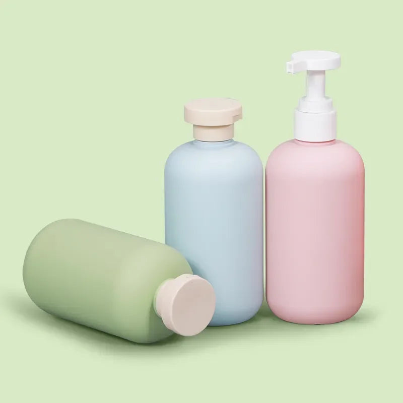 Wholesale 200ml 300ml 500ml Biodegradable HDPE Matte Green Shampoo/Body Wash/Conditioner/Body Lotion Pump Sprayer Screen Printed