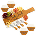 Wooden Charcuterie Cheese Board Gift Set Custom Acacia Wood and Marble Cutting Board Chopping Block for Wedding Christmas Party