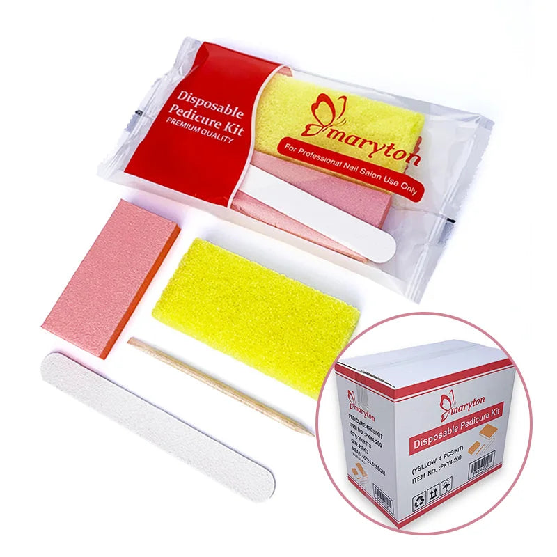 US Free Shipping 200sets/case Nail Tool Set Manicure Pedicure Set Professional 4 Pcs Pedicure Kit