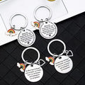 Hot Sale Stainless Steel Keychain rainbow Creative Farewell Gift for Friends Lettering Customizable