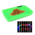 LED Lighted Rolling Tray-Durable Plastic Tobacco Preparation Tray with Light 29.6x18.4x3.7CM 424g Modern Design for Smoking