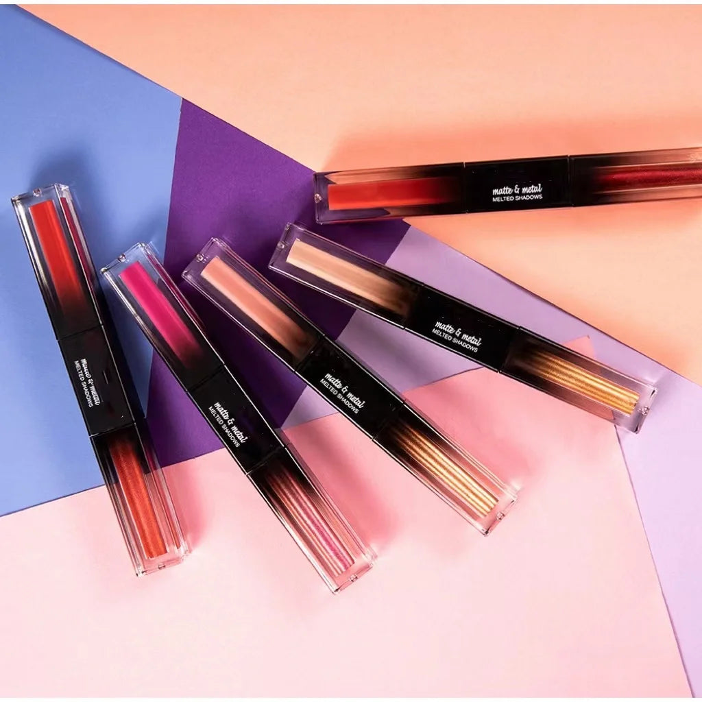 Private Label Matte Liquid Lipstick Vitamin E in Plum Berry Dual Ended Longwearing Liquid Lipstick and Eyeshadow
