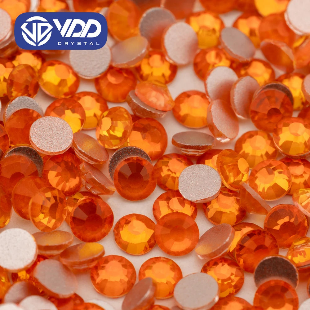 VDD 467 Blink-Orange SS4-SS30 High Quality Glass Rhinestones Crystal Flatback Strass Diamond Stones DIY Nail Art Decorations