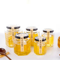 Hexagon Glass Honey Jar with Lid Ideal for Homemade Jam Honey Wedding Favors & Food Packaging