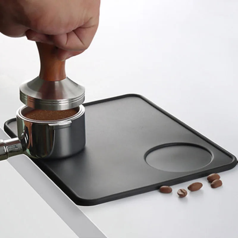 High Quality Eco-Friendly Stocked Food Grade Espresso Silicone Coffee Tamper Mat