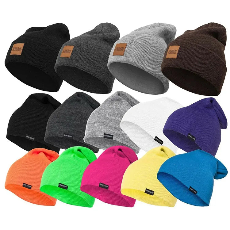 Outdoor Acrylic Unisex Slouchy Custom Label Knitted Beanie Hat for Beach Travel-Soft Baggy Design Eco-friendly Common Fabric