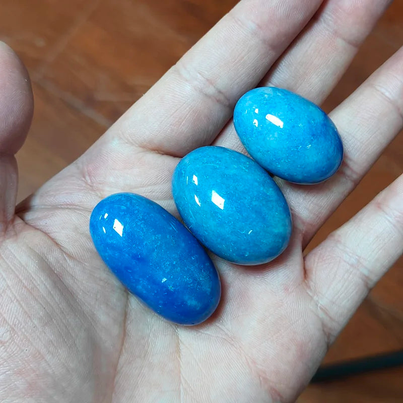 New Arrivals 20-30mm Crystals Healing Stones Bulk Gemstone Natur Blue Aventurine Tumbled Stones for Sale