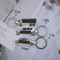 Metal Car Keychain Free for 2 Side Custom LOGO Key Chain 4S Shop Gifts Alloy Wagon Keyrings Tracks Key Ring