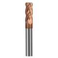 Nisun Tools Solid Carbide WF25 HRC55 4-Flute Tin/AlTin Nose End Mill Milling Cutter for Steel Copper Cast Iron Carbon Steel