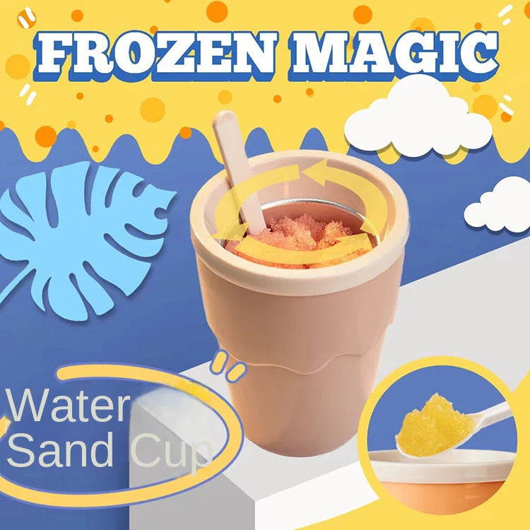 Frozen Magic Summer Popsicle Maker Children's Self-Made Smoothie Blender Cooling Cup Aluminum & Silicone PP Material Box Packing