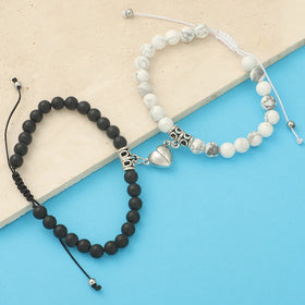 Friendship Jewelry Friends Couple Natural Stone Bead Magneting Attractive Bracelet