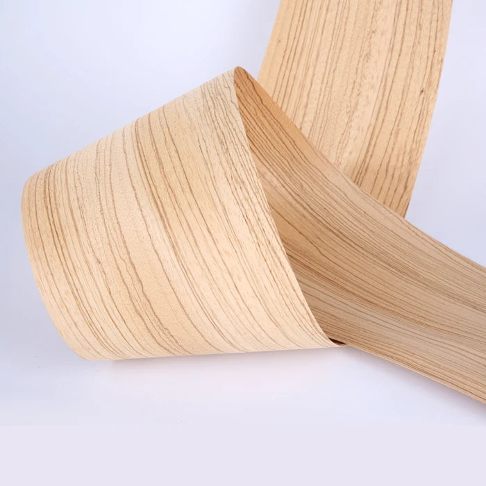 Greenland Free Sample Natural Zebrano Wood Veneers 2500x180MM 0.25MM Thickness White Color for FSC Certified Top Grade Water