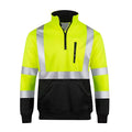 Custom Designs Pullover High Visibility 1/4 Zipper 100% Polyester Orange Hoodies Reflective Safety Sweatshirt Hoodie Pullover