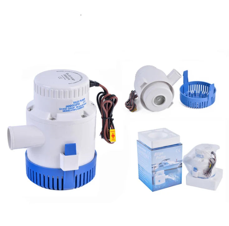 Hot Selling High-quality Rubber Flexible Closed Bilge Pump 3000gph/3500gph/3700gph/4700gph 12V/24V