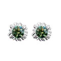 Fashion Popular Design Morden Style Sunflower Studded Jewelry Stud S925 Sterling Silver Moissanite Earrings