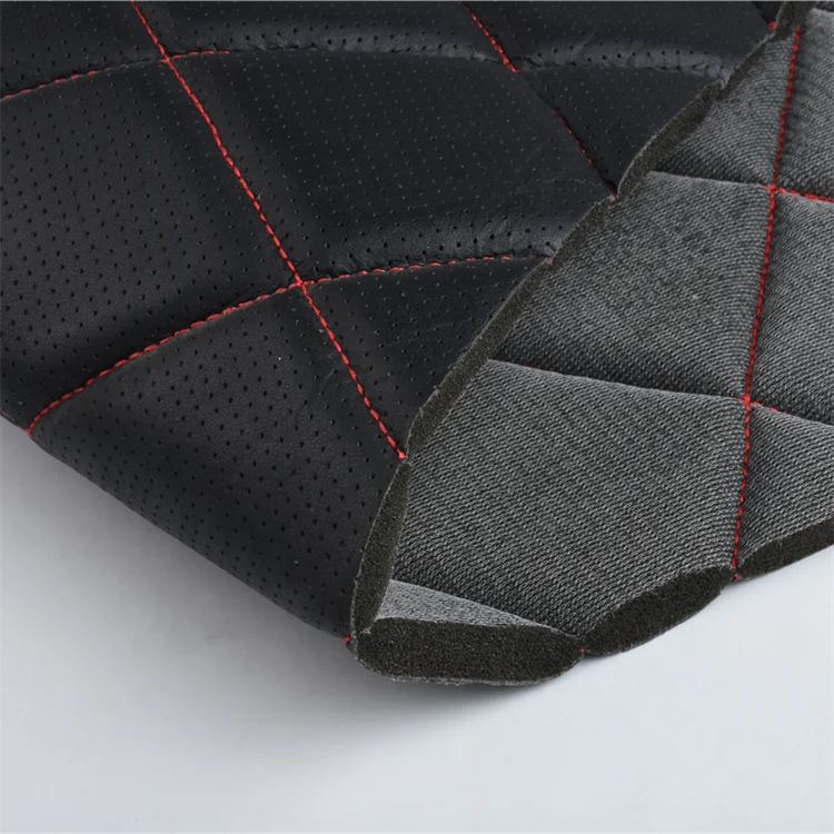 Customized PU Leather Microfiber Suede Quilted Embroidered Argyle Pattern Decorative Bags Sofas Waterproof for Furniture