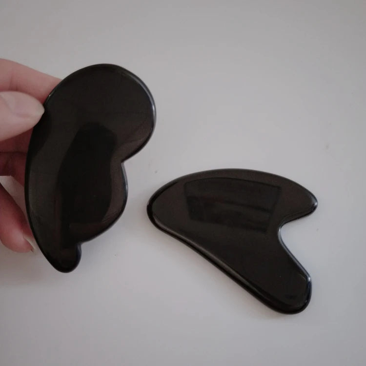Diy Professional Factory Jade Gua Sha Comb Nephrite Black Obsidian with Fair Price Face Roller Skin Care