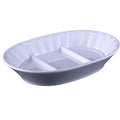 Restaurant Dinnerware 11 Inch Snack Fries Serving Divided Portion 3 Sections Compartment Melamine Plate