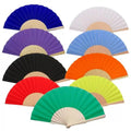 Popular 7-Inch Custom Logo Folding Fan Handicraft Spanish Wooden Plastic Craft Gift