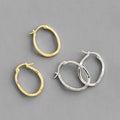925 Sterling Silver Jewelry 18K Gold Minimalist Circle Hoop Earrings