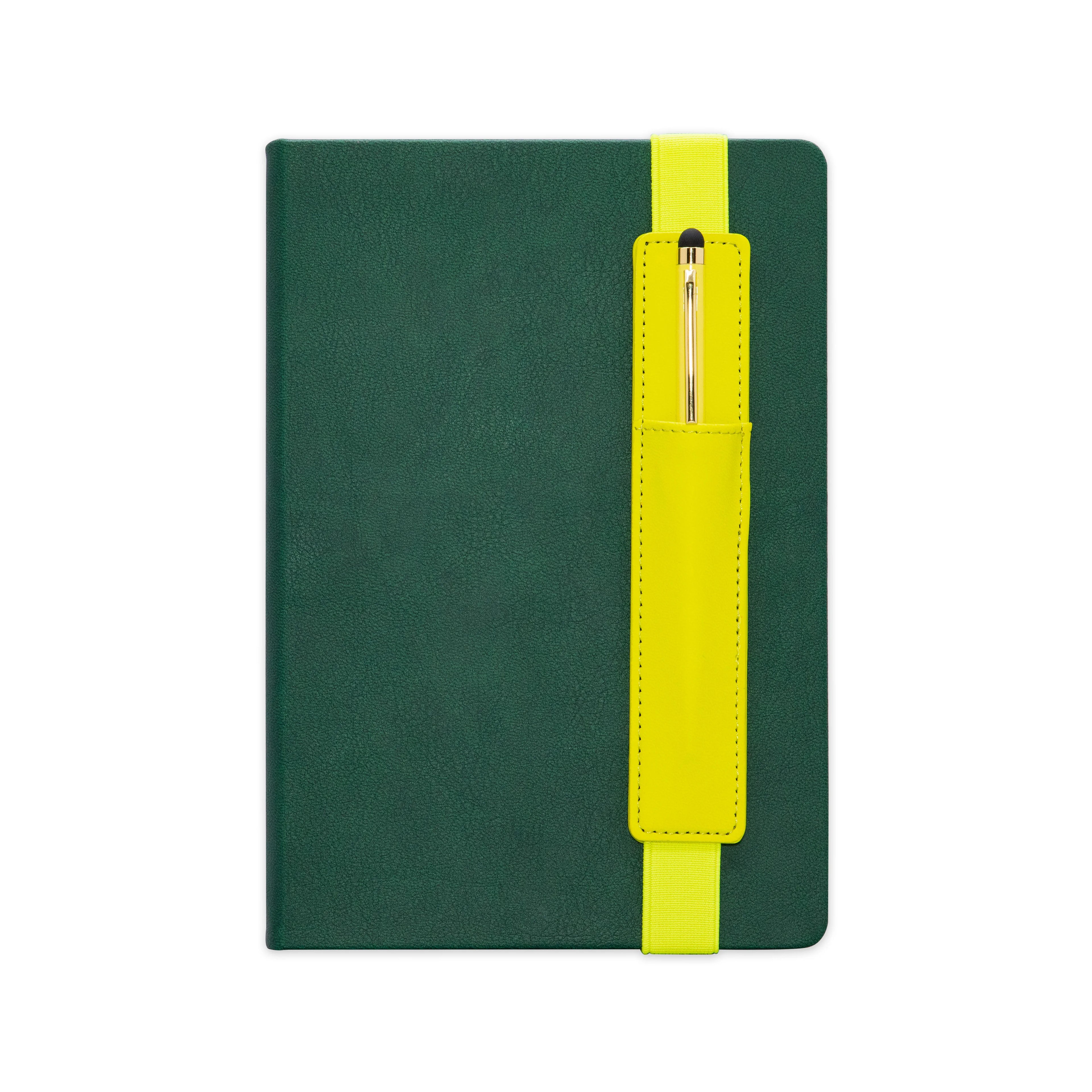 Custom Debossed Logo PU Leather Notebook With Elastic Band Pen Holder Slot Journal Multi Color Hardcover Diary