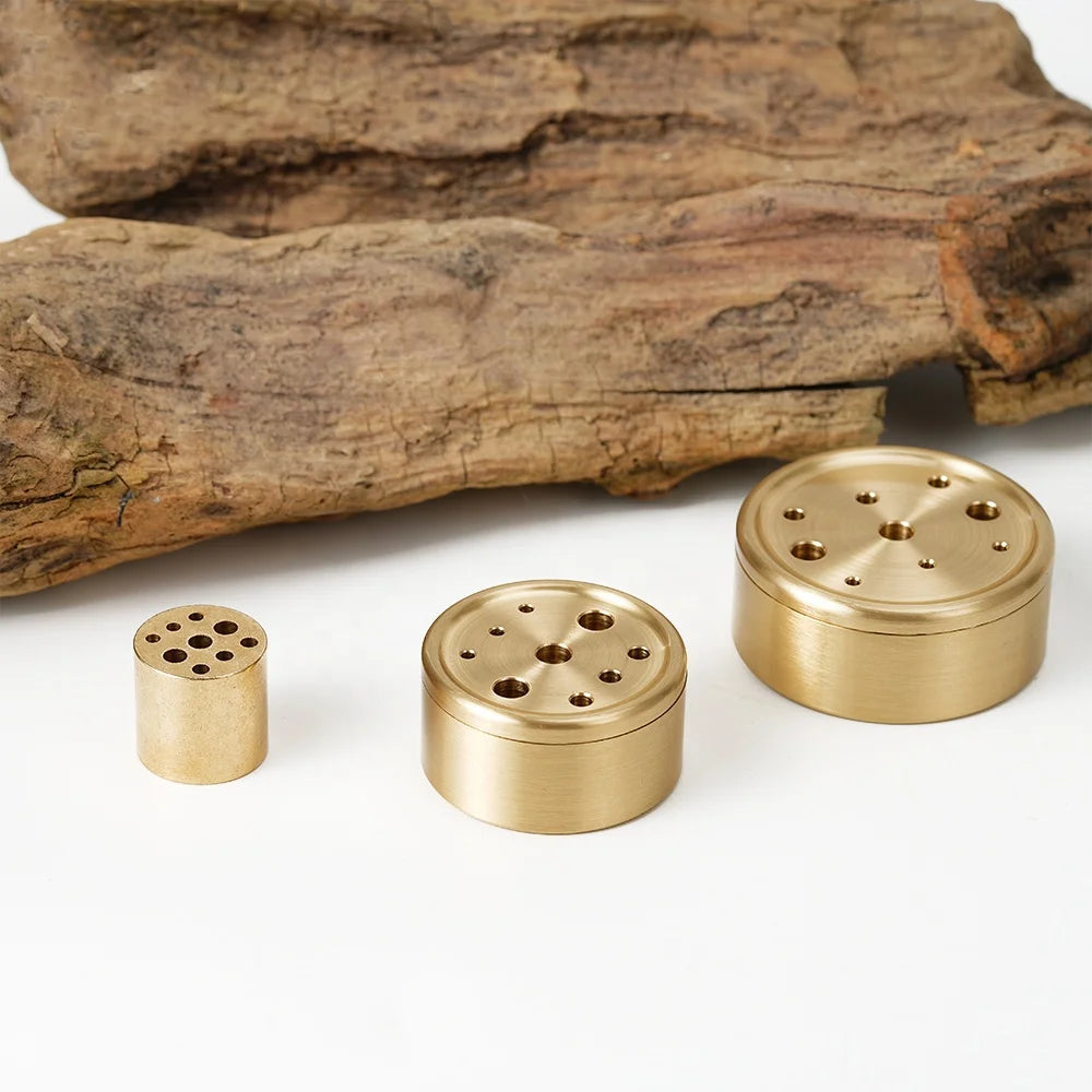 CHENLANG High Quality Brass 9-Hole Incense Stick Holder Extra Large Tray Customizable Design for Meditation Home Fragrance Tools