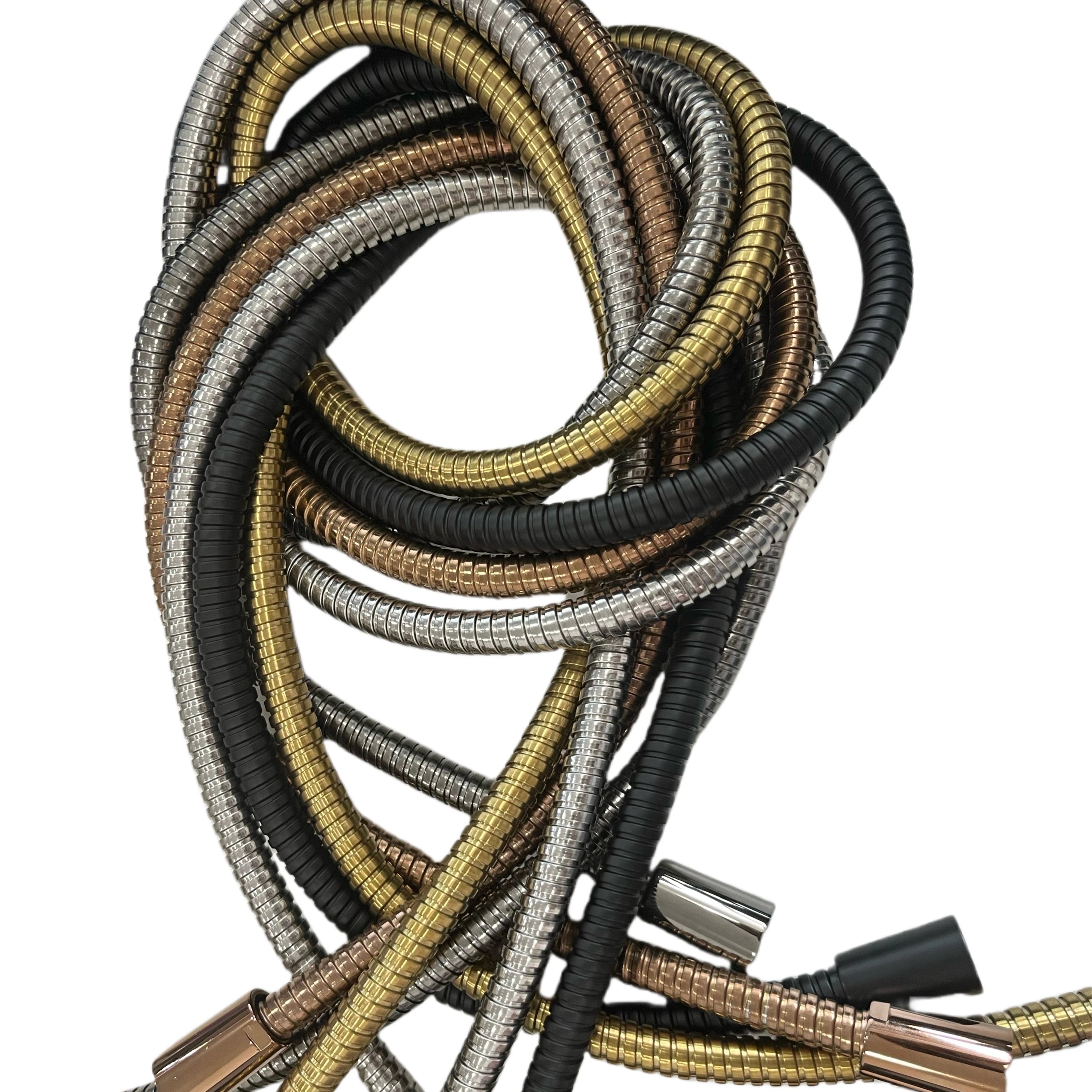 Wholesale 1.5 m Stainless Steel Shower Hose Inner Tube Flexible Shower Hose for Bathroom Accessories Custom Colors